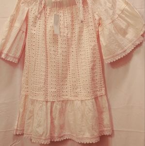 BNWT ABSOLUTELY ADORABLE PEACH PINK EYELET DRESS BY ROMEO + JULIET COUTURE SMALL